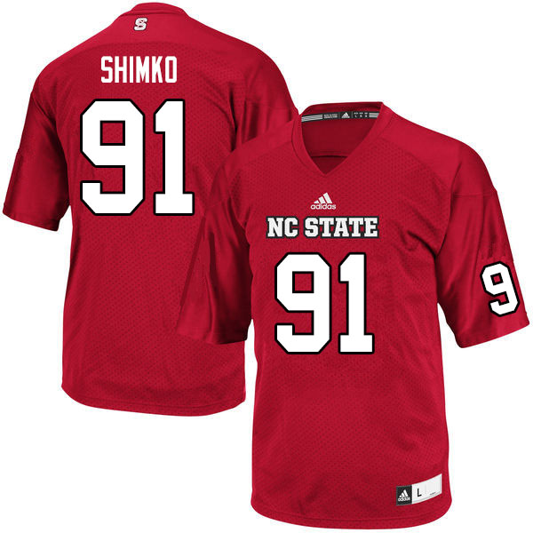 Men #91 Joe Shimko NC State Wolfpack College Football Jerseys Sale-Red - Click Image to Close